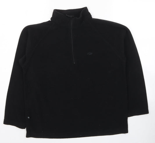 Mountain Life Womens Black Polyester Pullover Sweatshirt Size S Zip
