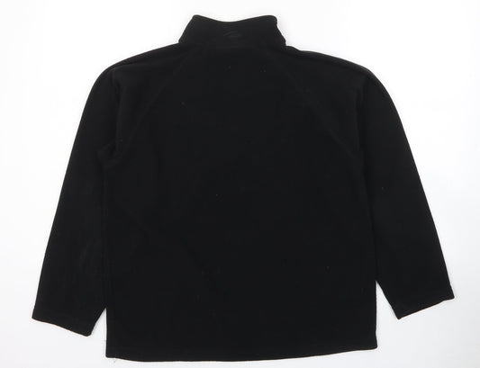 Mountain Life Womens Black Polyester Pullover Sweatshirt Size S Zip