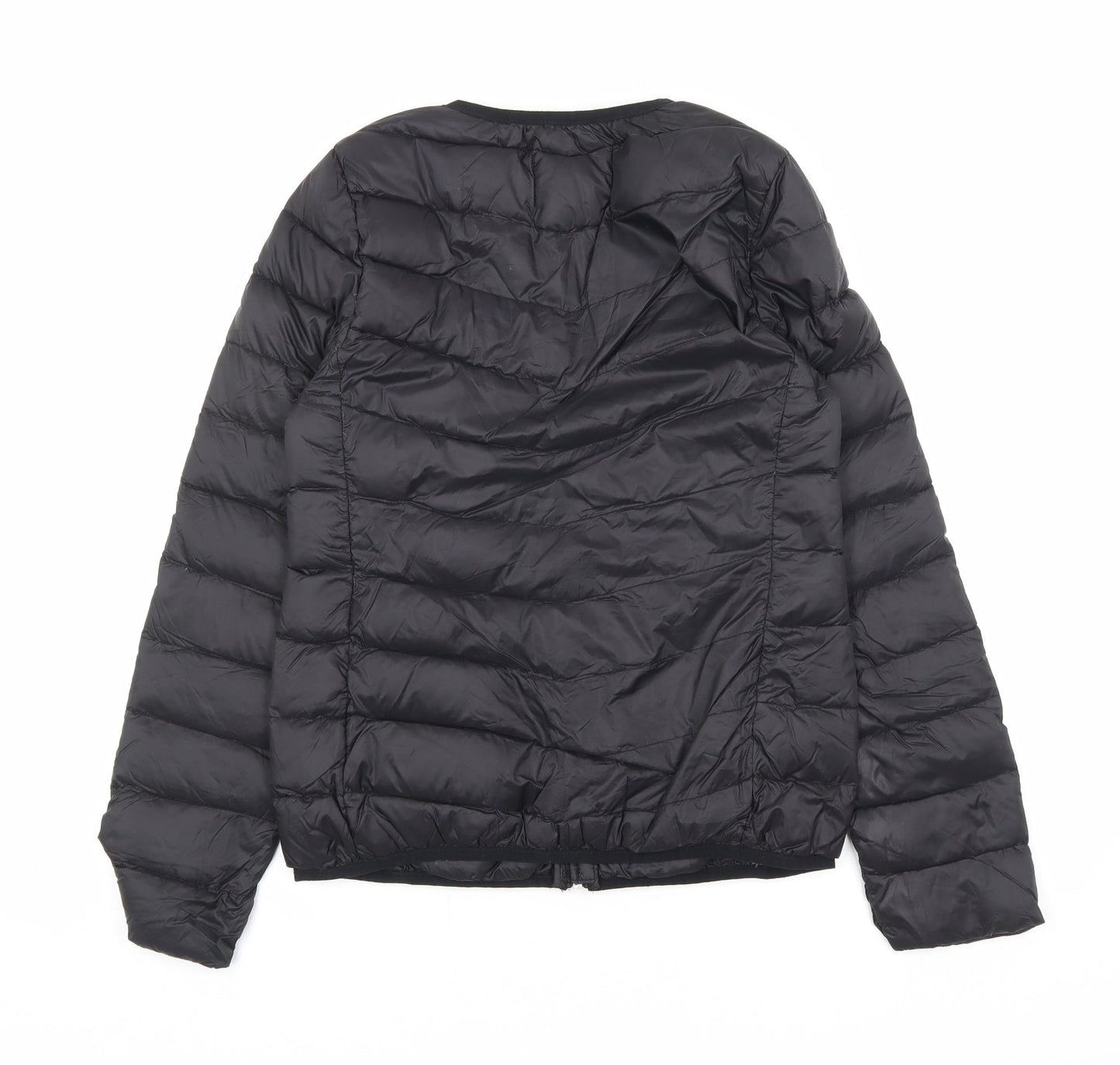 Stradivarius Womens Black Puffer Jacket Coat Size S Zip