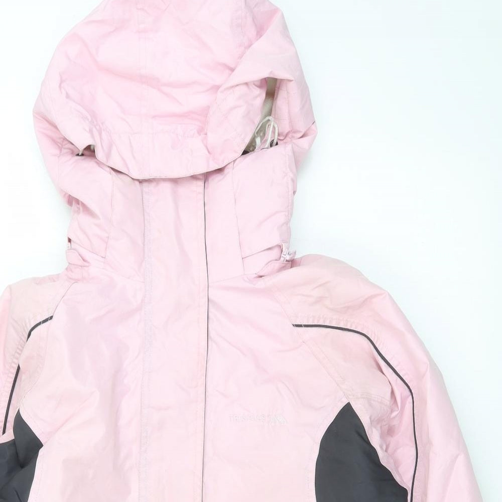 Trespass Womens Pink Rain Coat Coat Size 10 Zip