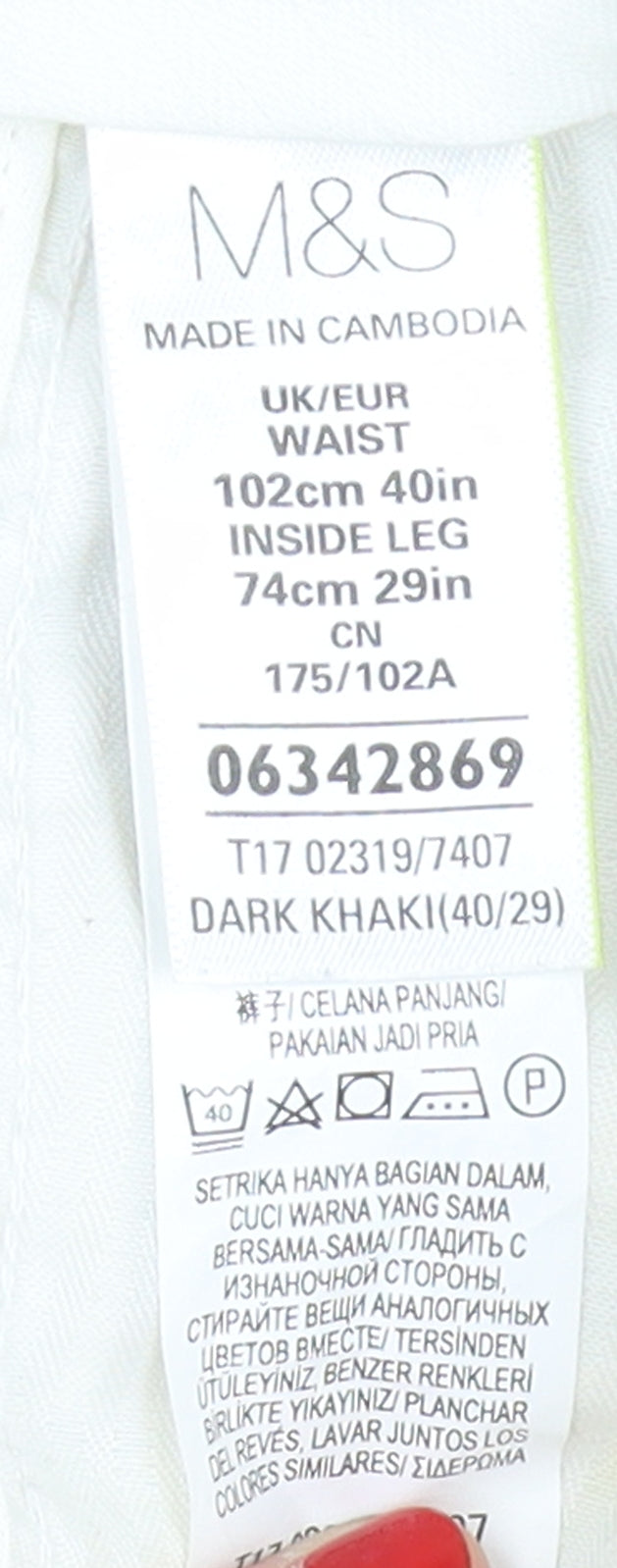 Marks and Spencer Women's Black Corduroy Chino