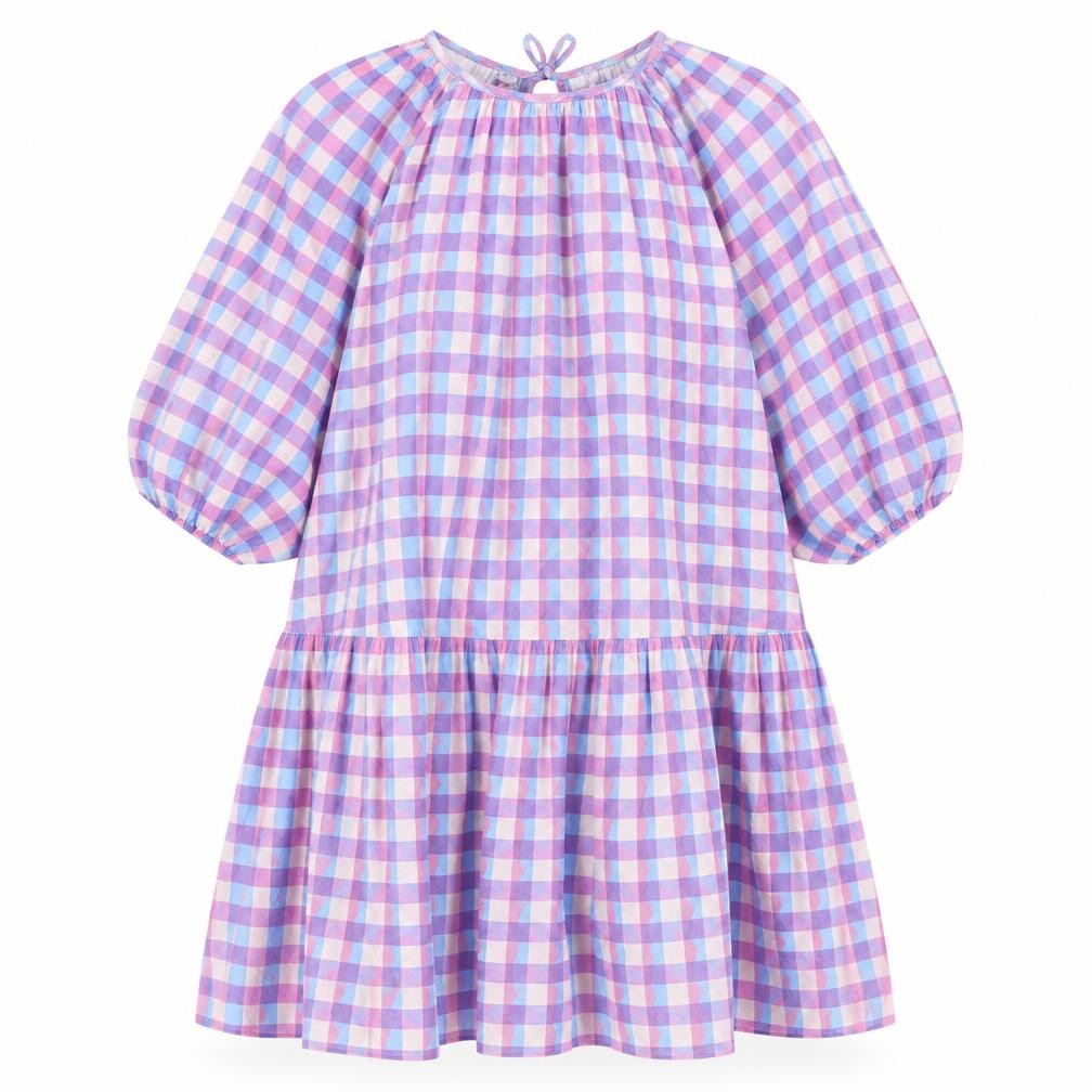 Selected Femme Women's Pink Check Shift Dress