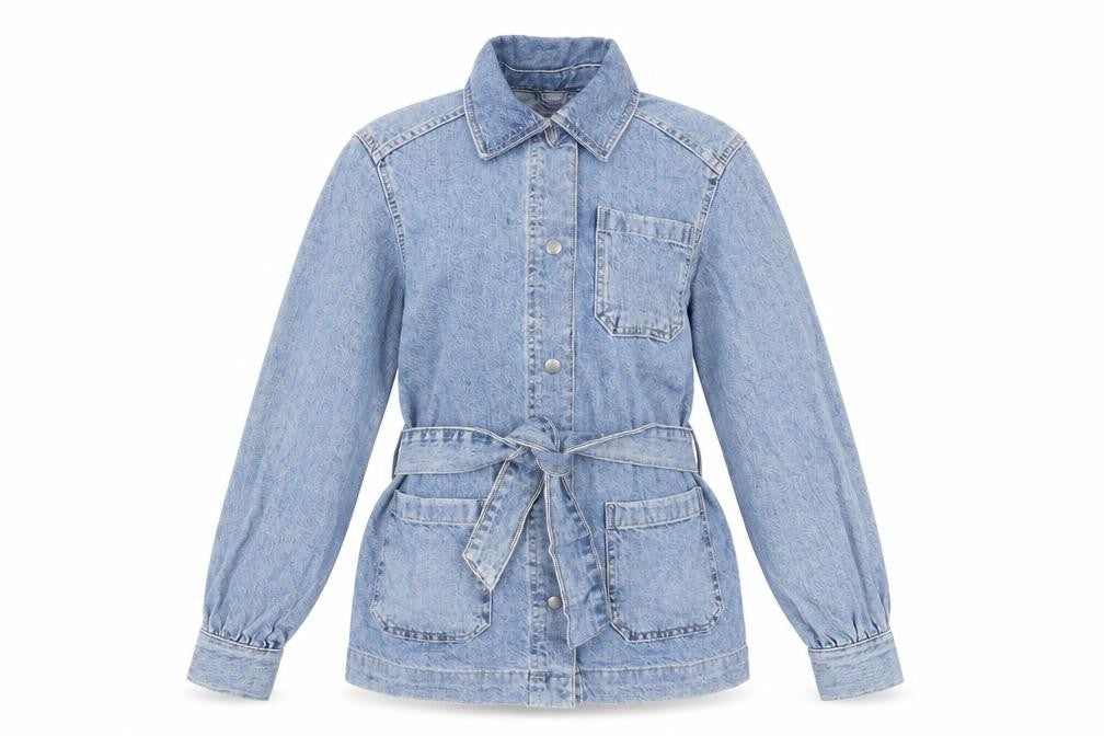 Marks & Spencer Womens Blue Jacket Size 8 Snap - Belted