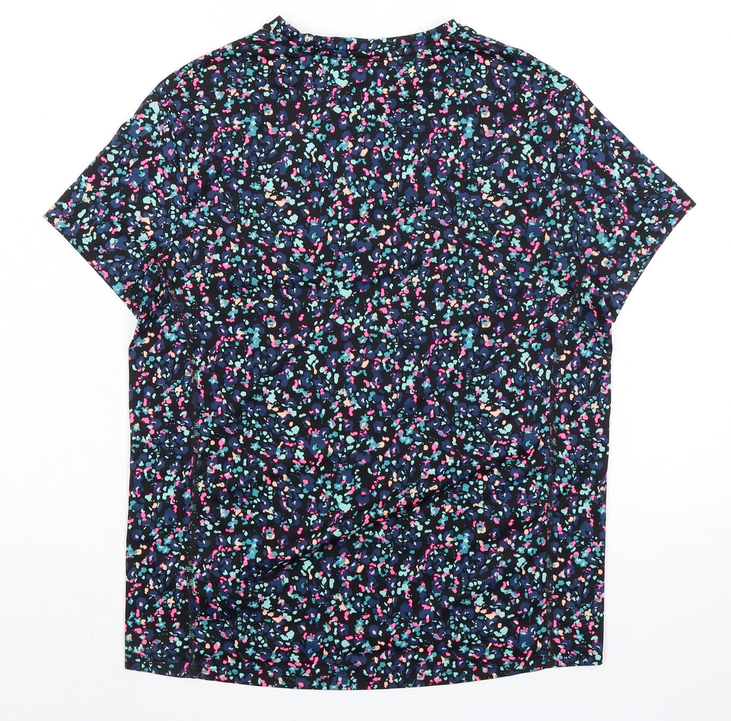 GOODMOVE Girls Multicoloured 100% Polyester Basic Blouse Size 13-14 Years Round Neck - Fleck Print, Active Wear