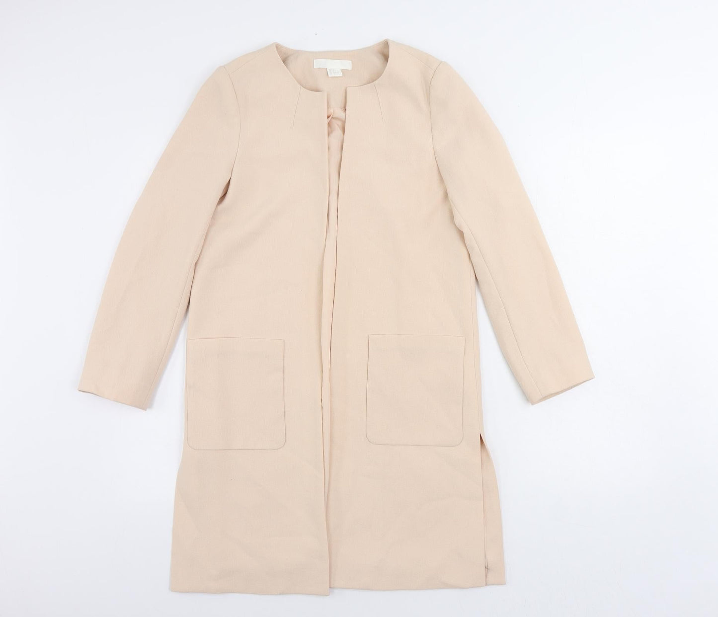 H&M Womens Pink Overcoat Coat Size 4 - Lightweight