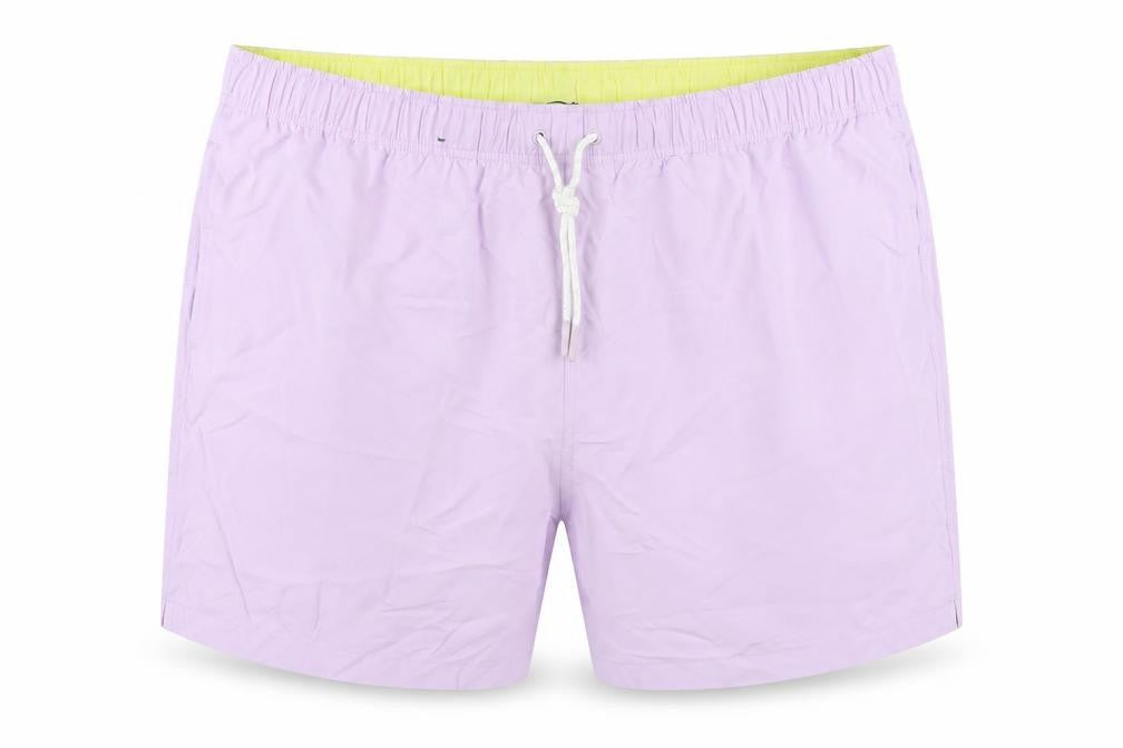 Marks and Spencer Mens Purple Polyester Sweat Shorts Size 3XL L6 in Regular Drawstring - Elasticated Waist Swim Shorts Pockets