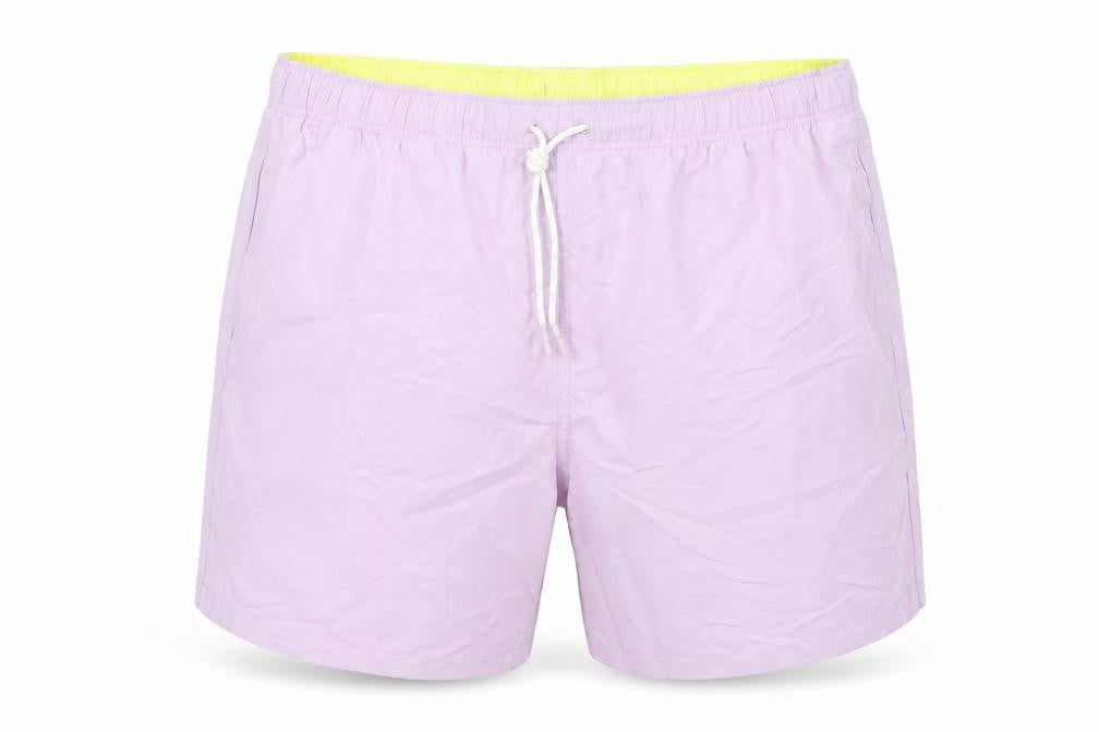 Marks and Spencer Mens Purple Polyester Sweat Shorts Size 3XL L6 in Regular Drawstring - Elasticated Waist Swim Shorts Pockets