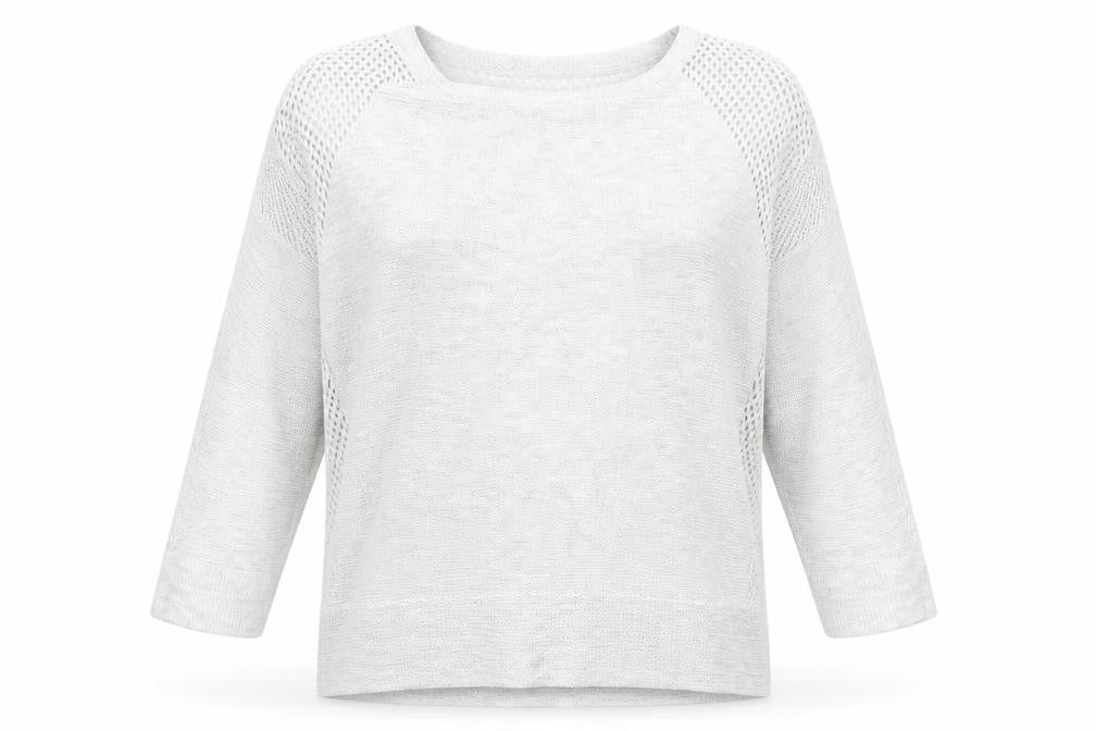 Marks and Spencer Womens Grey Round Neck Cotton Pullover Jumper Size 10