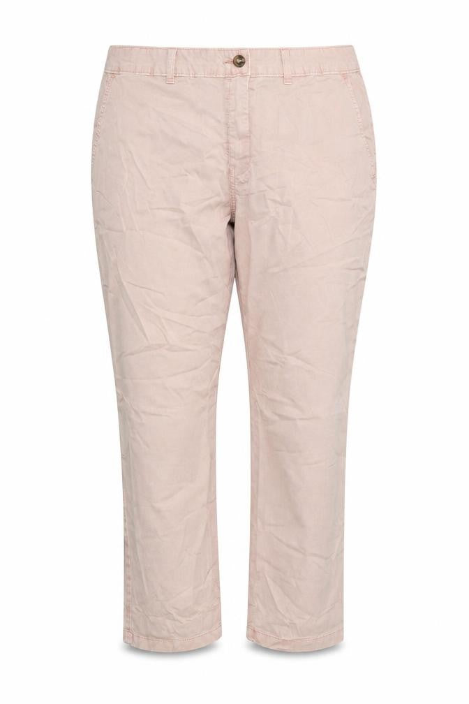 Marks and Spencer Womens Pink Cotton Chino Trousers Size 20 L26 in Regular Zip
