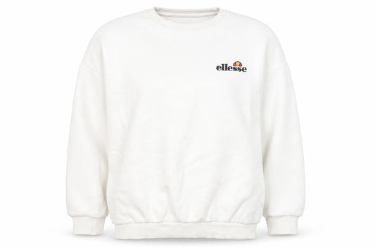 Womens UK 6 Regular ellesse White Pullover Sweatshirt