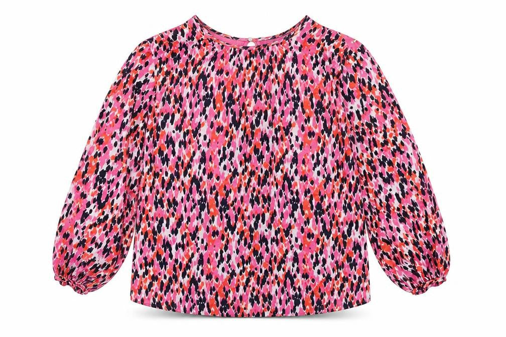 Marks and Spencer Womens Pink Viscose Basic Blouse Size 8 Round Neck