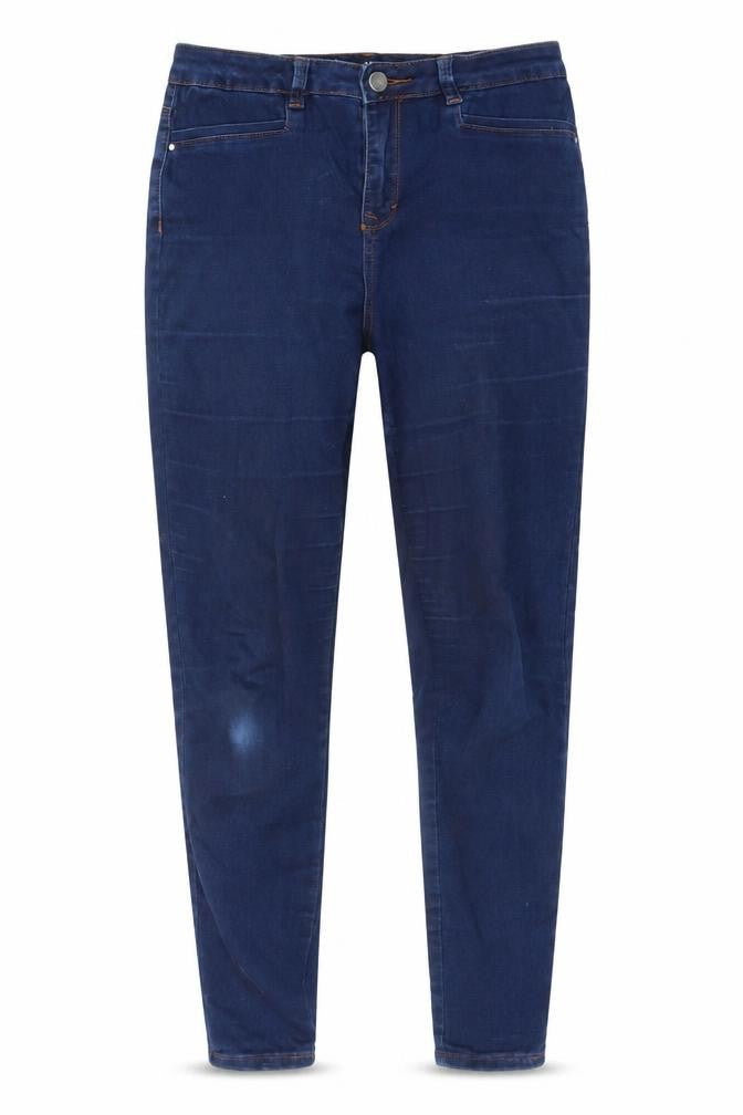 Very Womens Blue Cotton Skinny Jeans Size 12 L27 in Regular Zip