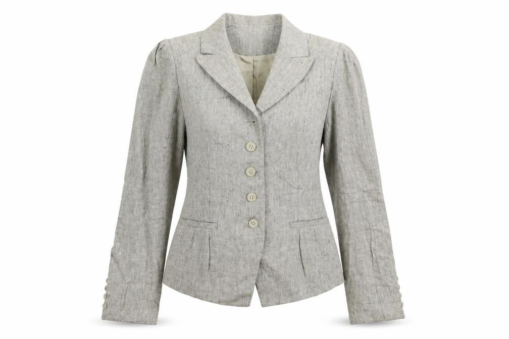 Emanuel Ungaro Womens Beige Jacket Blazer Size 10 Button
