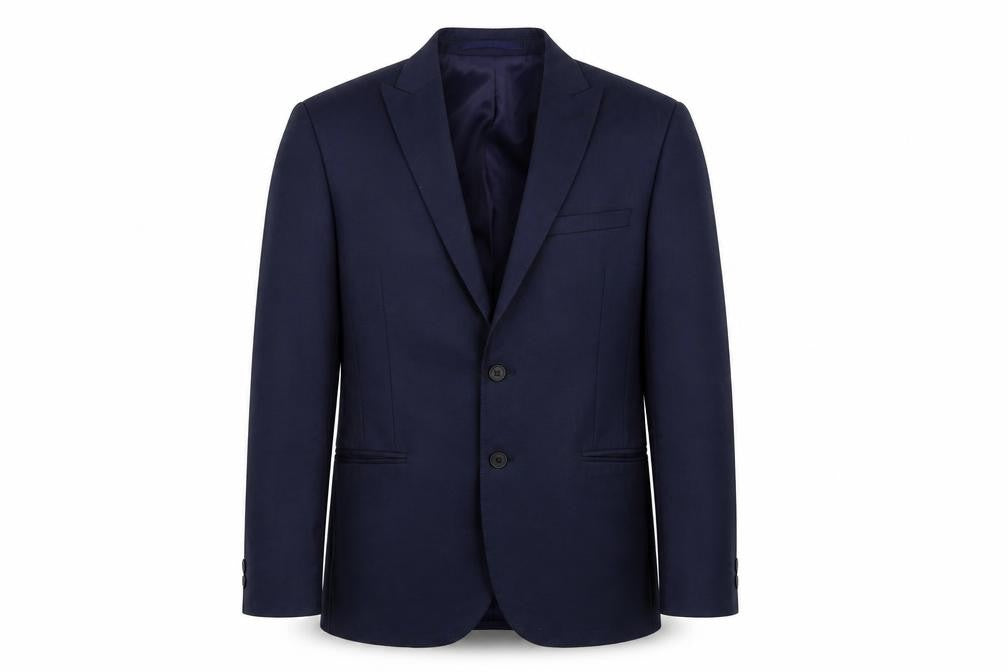 Mens 40 Chest Regular Moss London Blue Two-Button
