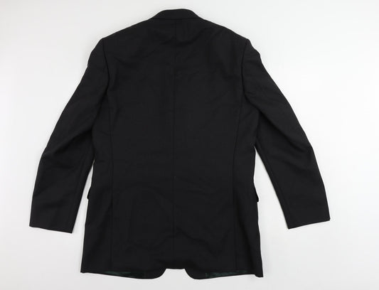 Lester Bowden Mens Black Wool Jacket Suit Jacket Size 42 Regular