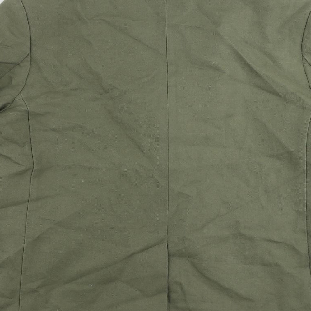 Per Una Womens Green Jacket Blazer Size 14 Button