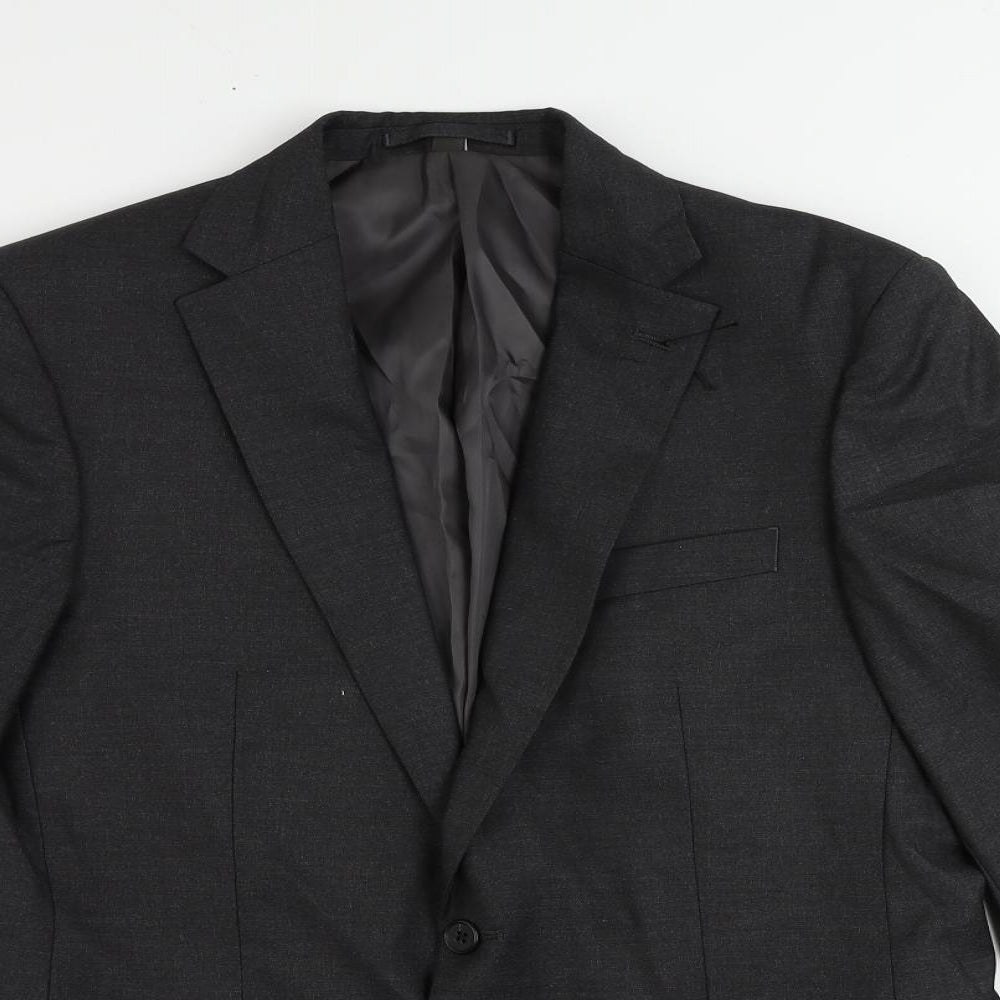 Marks and Spencer Mens Grey Polyester Jacket Suit Jacket Size 40 Regular