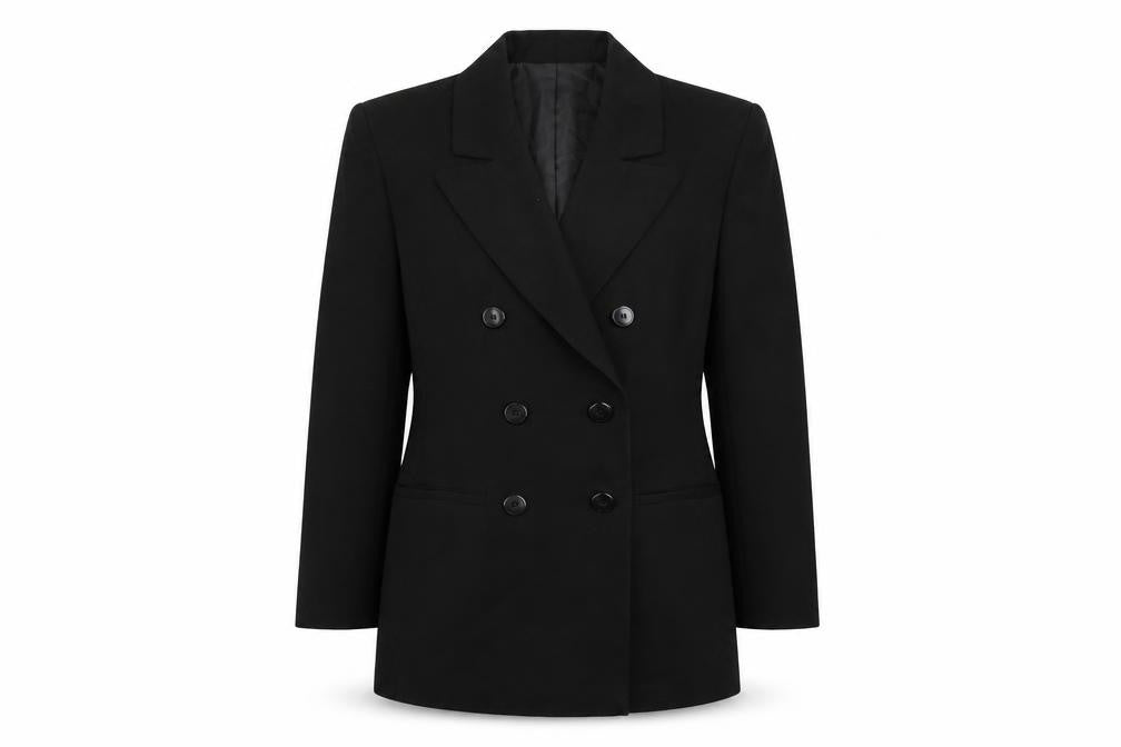 St Michael Womens Black Jacket Blazer Size 10 Button