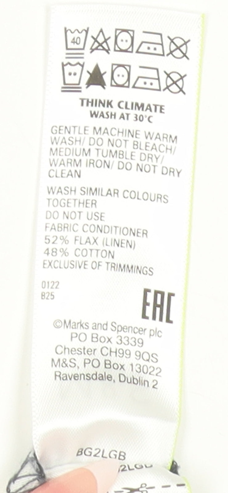 Marks and Spencer Unisex Blue Chino Trousers Size 40 Regular