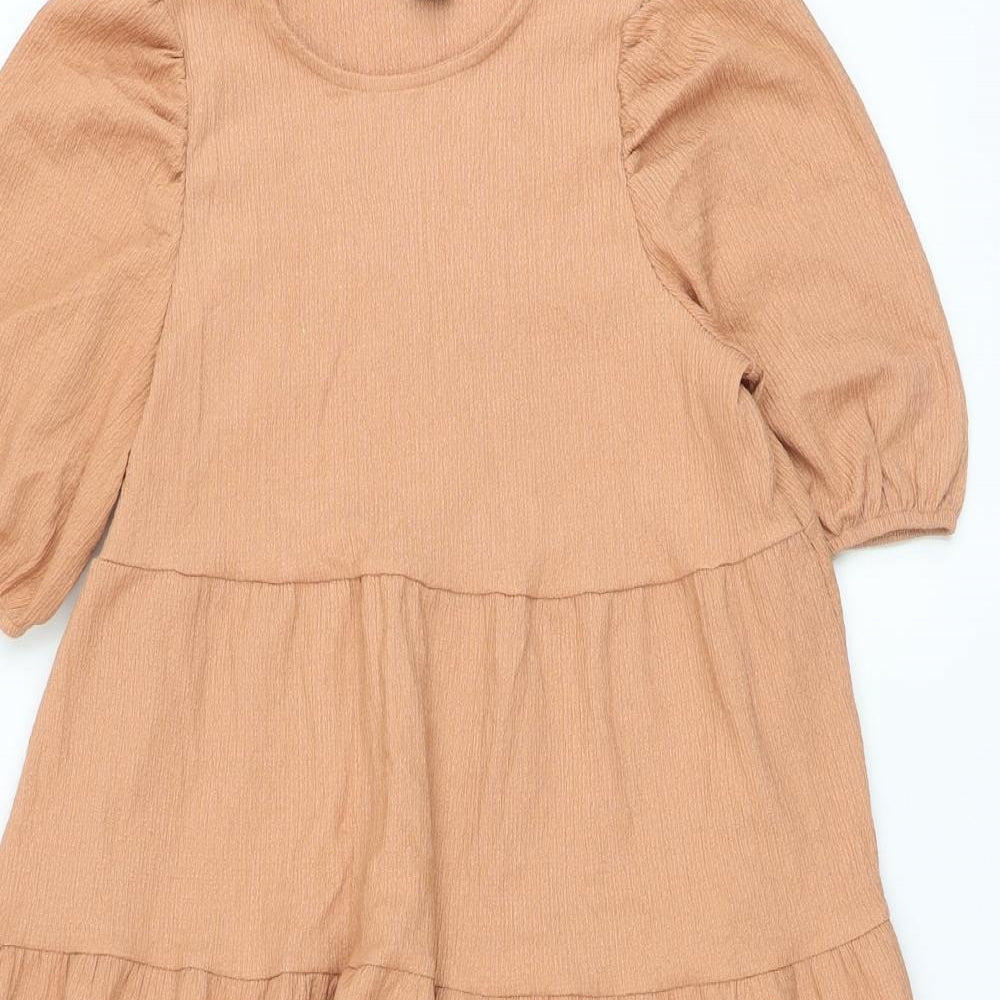 Monki Womens Pink Polyester A-Line Size XS Crew Neck Pullover