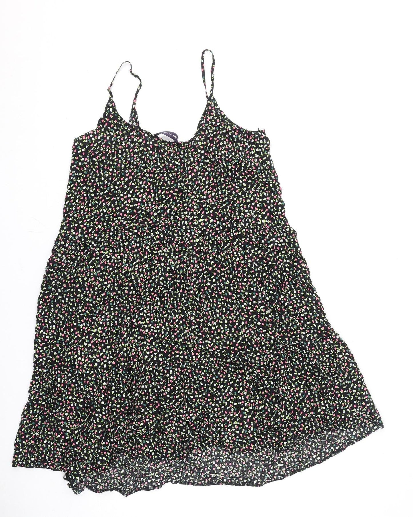 Marks and Spencer Womens Multicoloured Floral Polyester A-Line Size 12 Scoop Neck Pullover