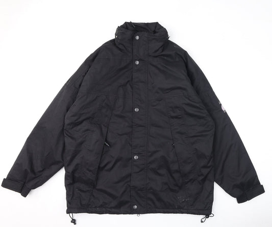 Jack Murphy Mens Black Rain Coat Coat Size XL Zip