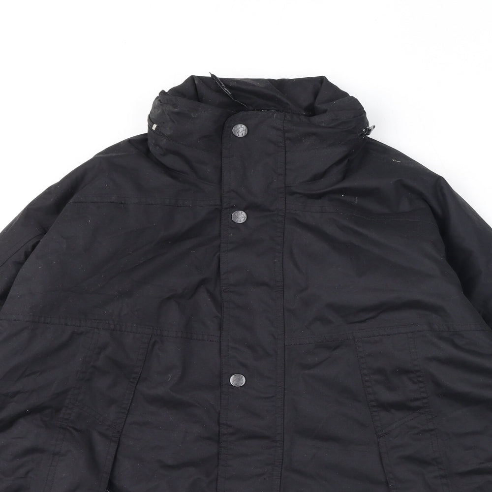 Jack Murphy Mens Black Rain Coat Coat Size XL Zip