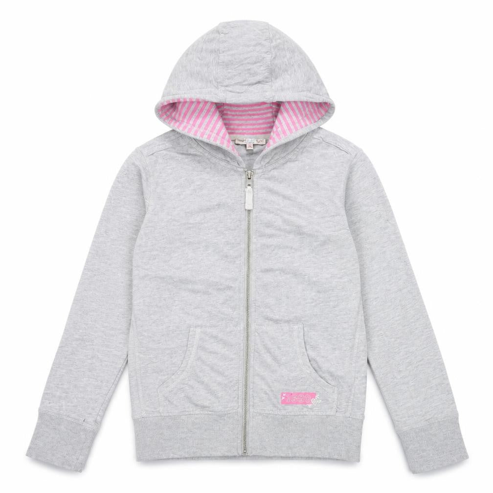 Indigo Girls Grey Cotton Full Zip Hoodie Size 10 Years Zip
