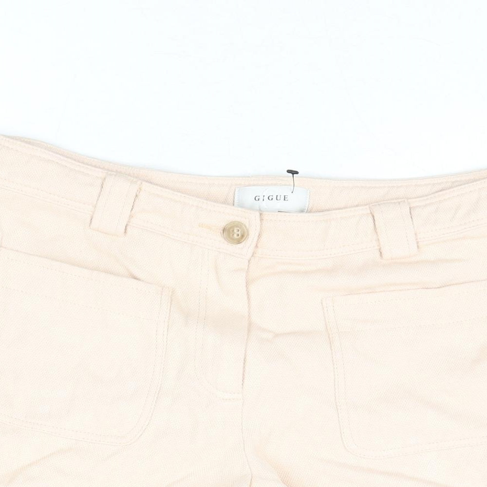 Gigue Womens Pink Linen Basic Shorts Size 12 L4 in Regular Zip