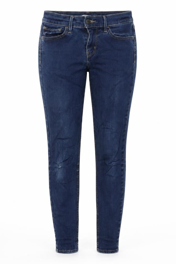 Levi's Womens Blue Cotton Skinny Jeans Size 27 in L30 in Slim Zip
