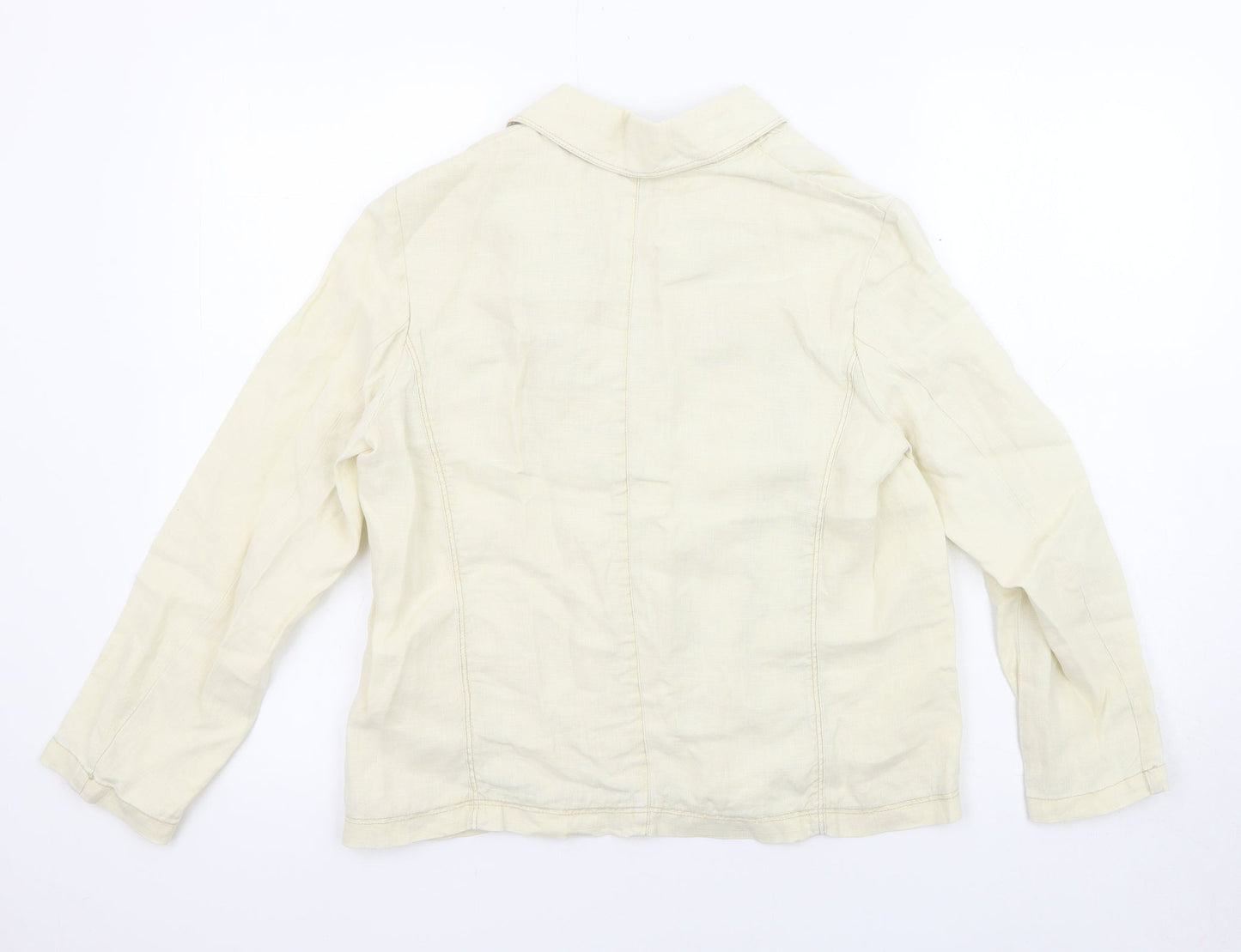 River Island Womens Ivory Jacket Size 10 Button