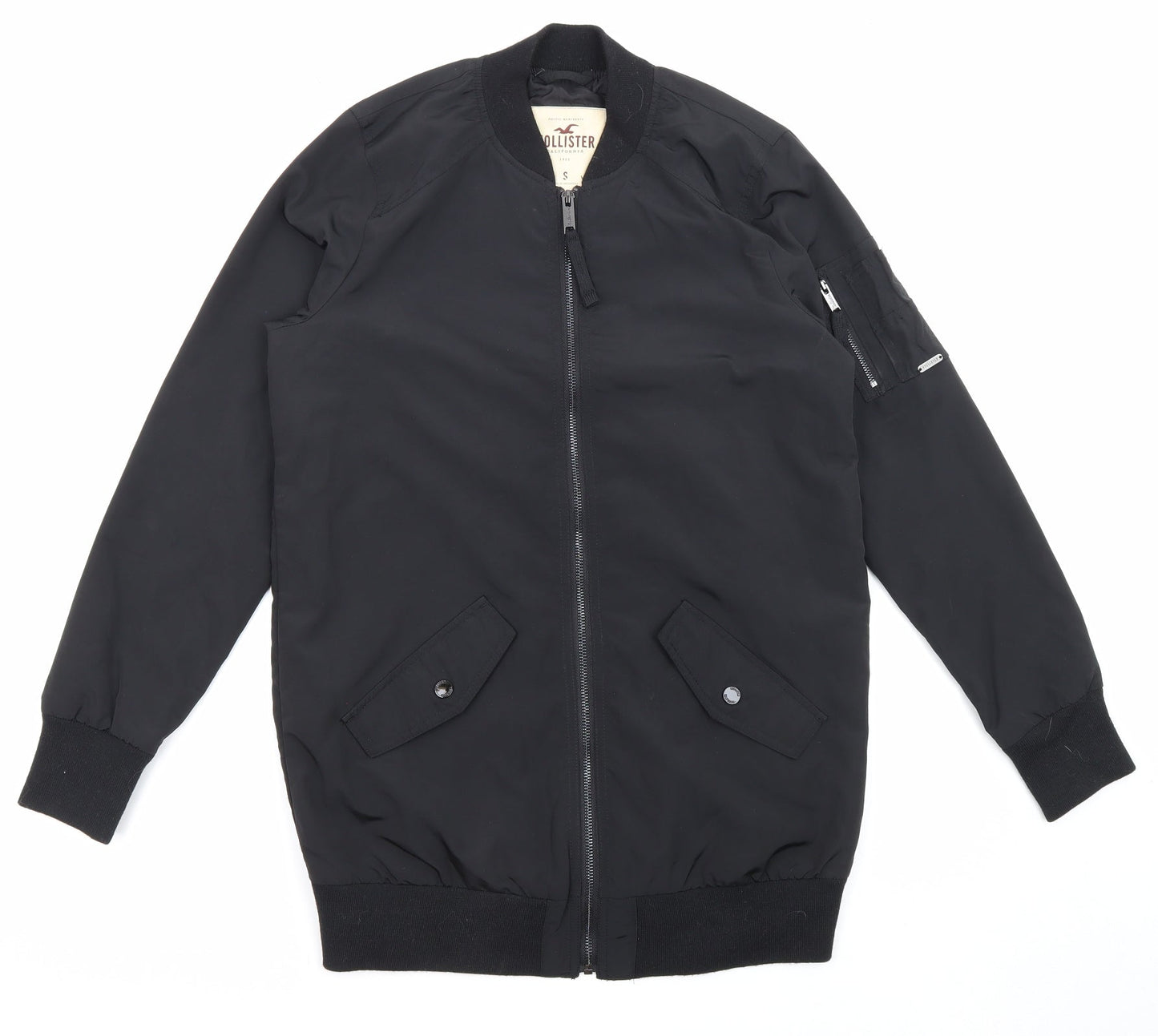 Hollister Mens Black Jacket Size S Zip