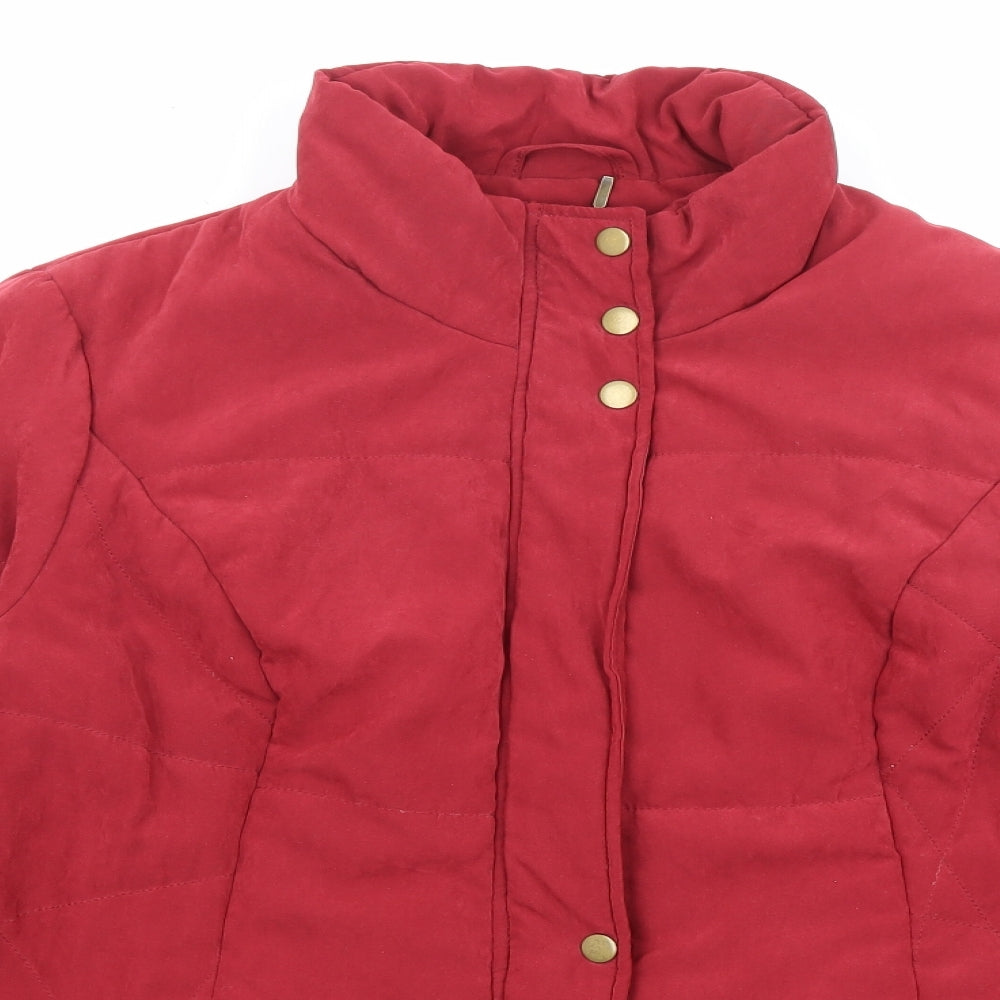 BHS Womens Red Jacket Size 16 Zip