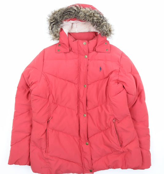 Jack Murphy Womens Purple Puffer Jacket Jacket Size 14 Zip