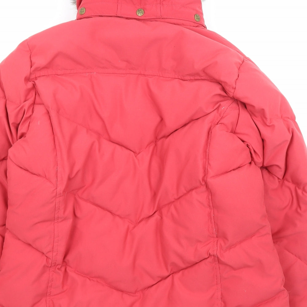 Jack Murphy Womens Purple Puffer Jacket Jacket Size 14 Zip