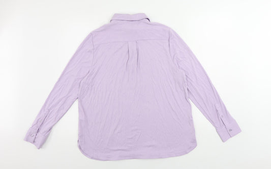 Autograph Womens Purple Modal Pullover Sweatshirt Size 16 Zip