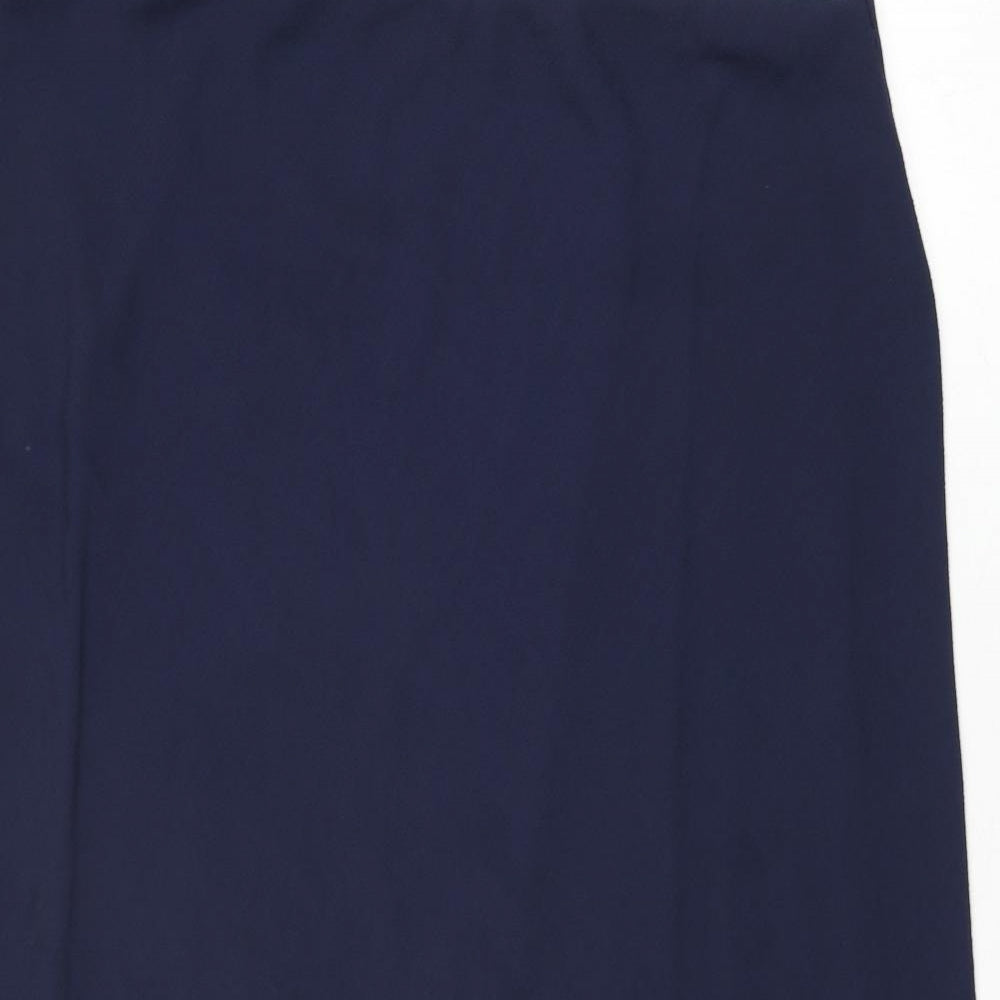 Ann Harvey Womens Blue Polyester Maxi Skirt Size 41 in