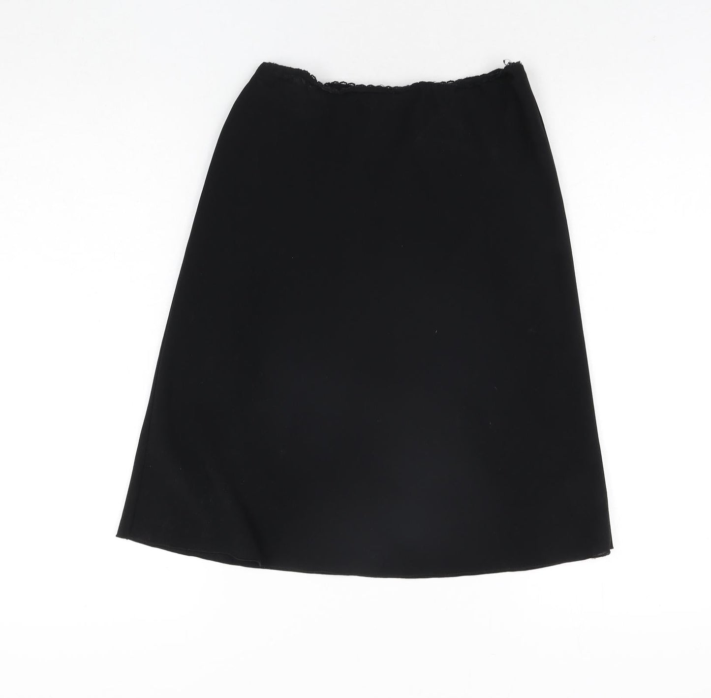 Topshop Womens Black Polyester A-Line Skirt Size 8