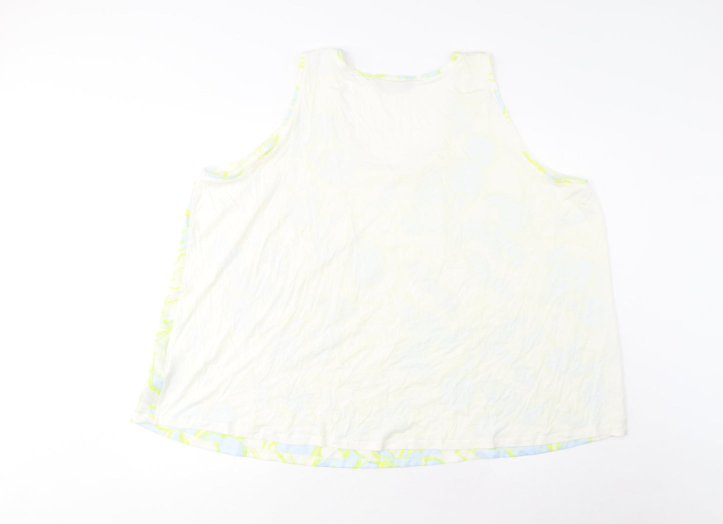 Marks and Spencer Womens Multicoloured Geometric Polyester Basic Tank Size 24 Scoop Neck