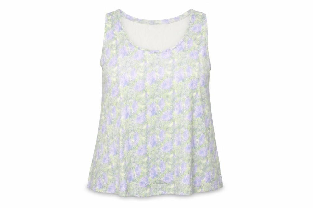 Marks and Spencer Womens Multicoloured Geometric Polyester Basic Tank Size 24 Scoop Neck