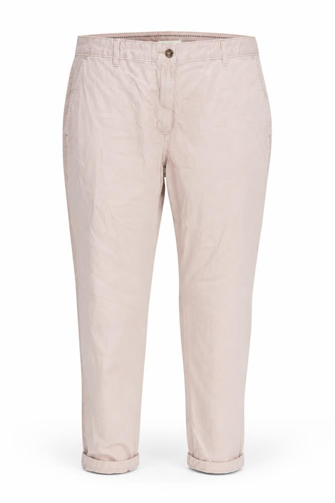Marks and Spencer Womens Pink Cotton Chino Trousers Size 20 L25 in Regular Zip