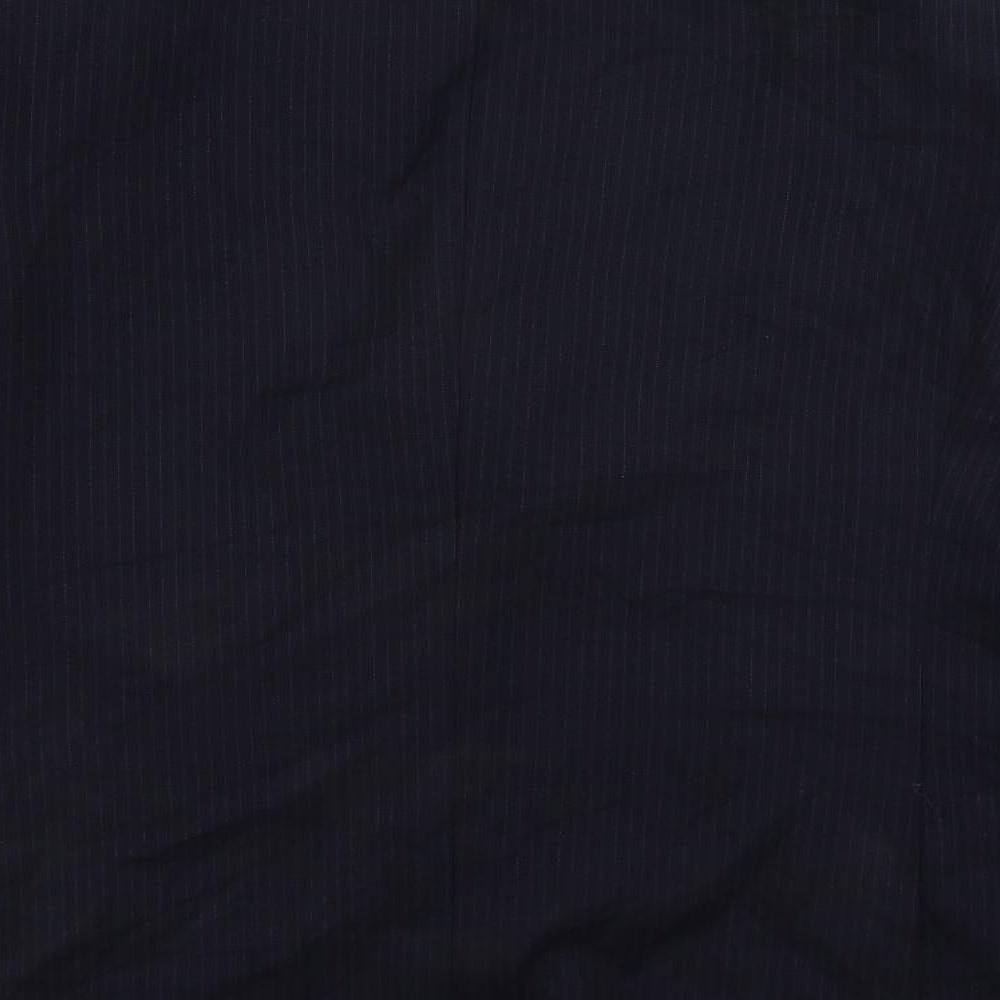 Marks and Spencer Mens Blue Striped Wool Jacket Suit Jacket Size 42 Regular