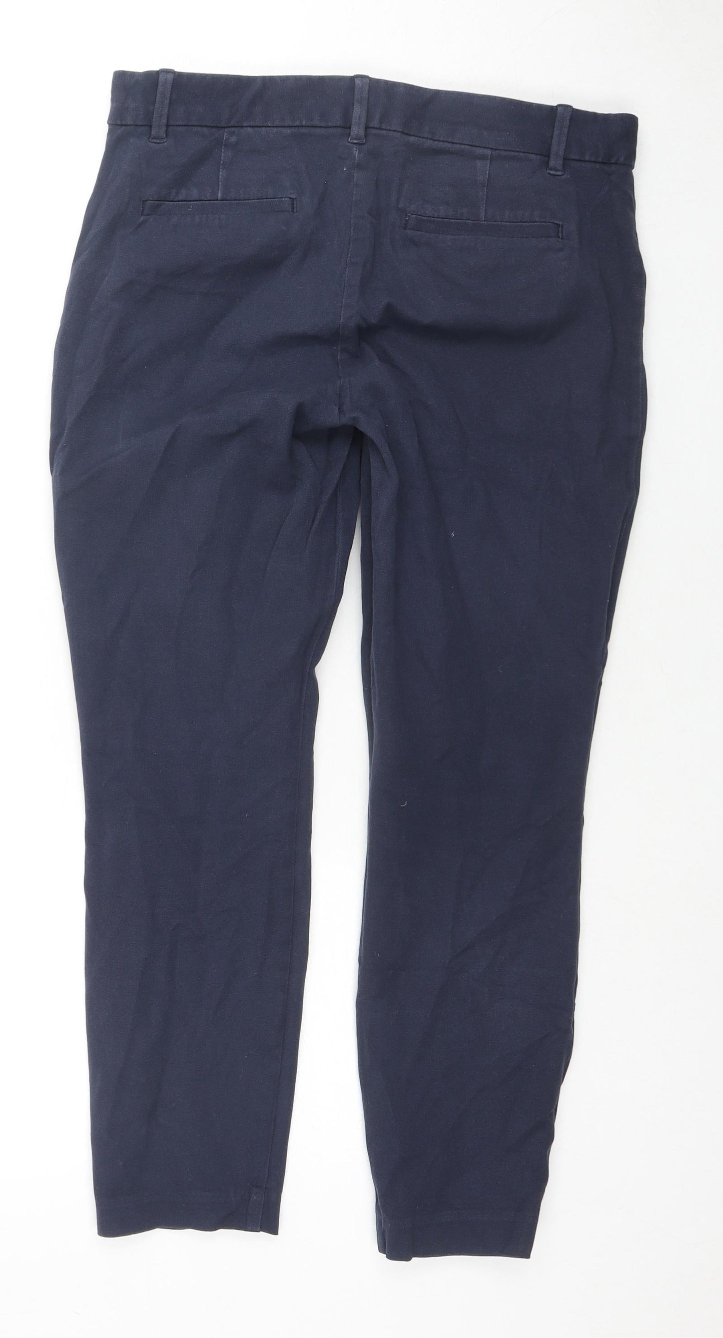 Gap Womens Blue Cotton Trousers Size 8 L24 in Regular Zip