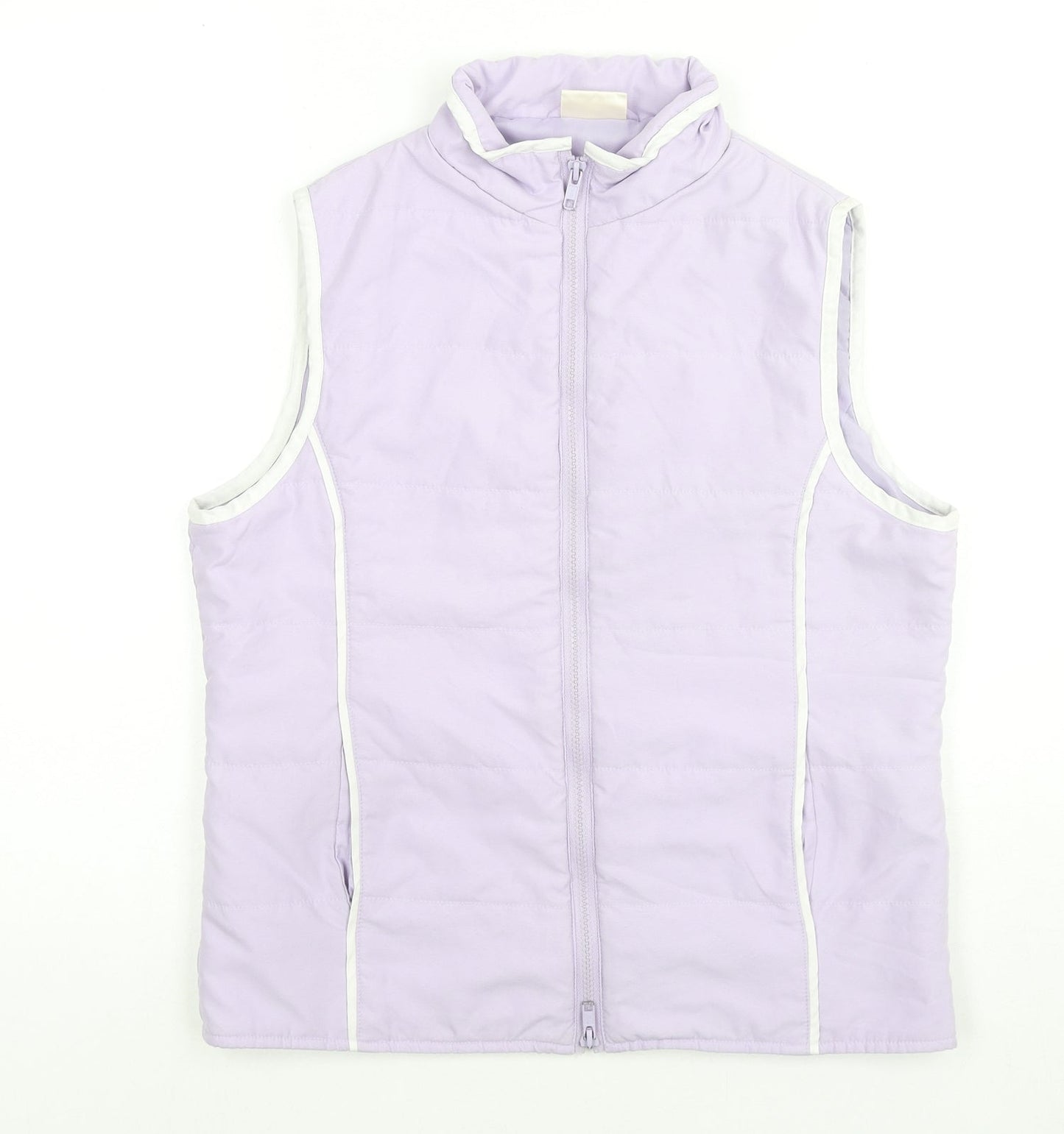 For Women Womens Purple Gilet Waistcoat Size 10 Zip
