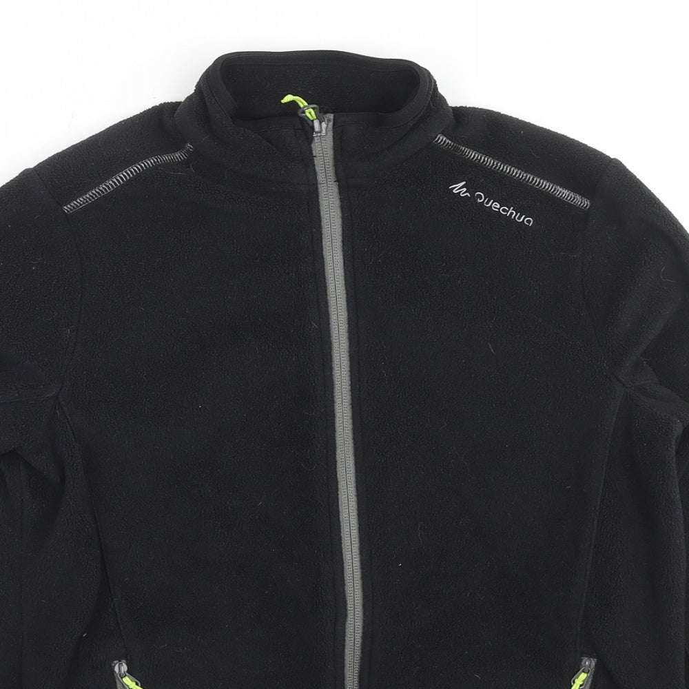 DECATHLON Boys Black Jacket Size 12 Years Zip
