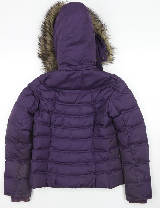 Timberland Womens Purple Puffer Jacket Jacket Size S Zip