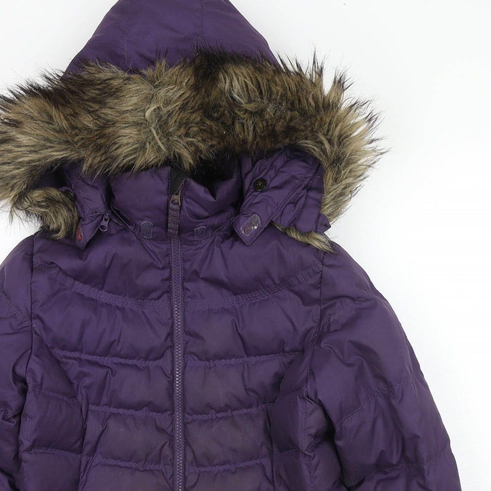 Timberland Womens Purple Puffer Jacket Jacket Size S Zip
