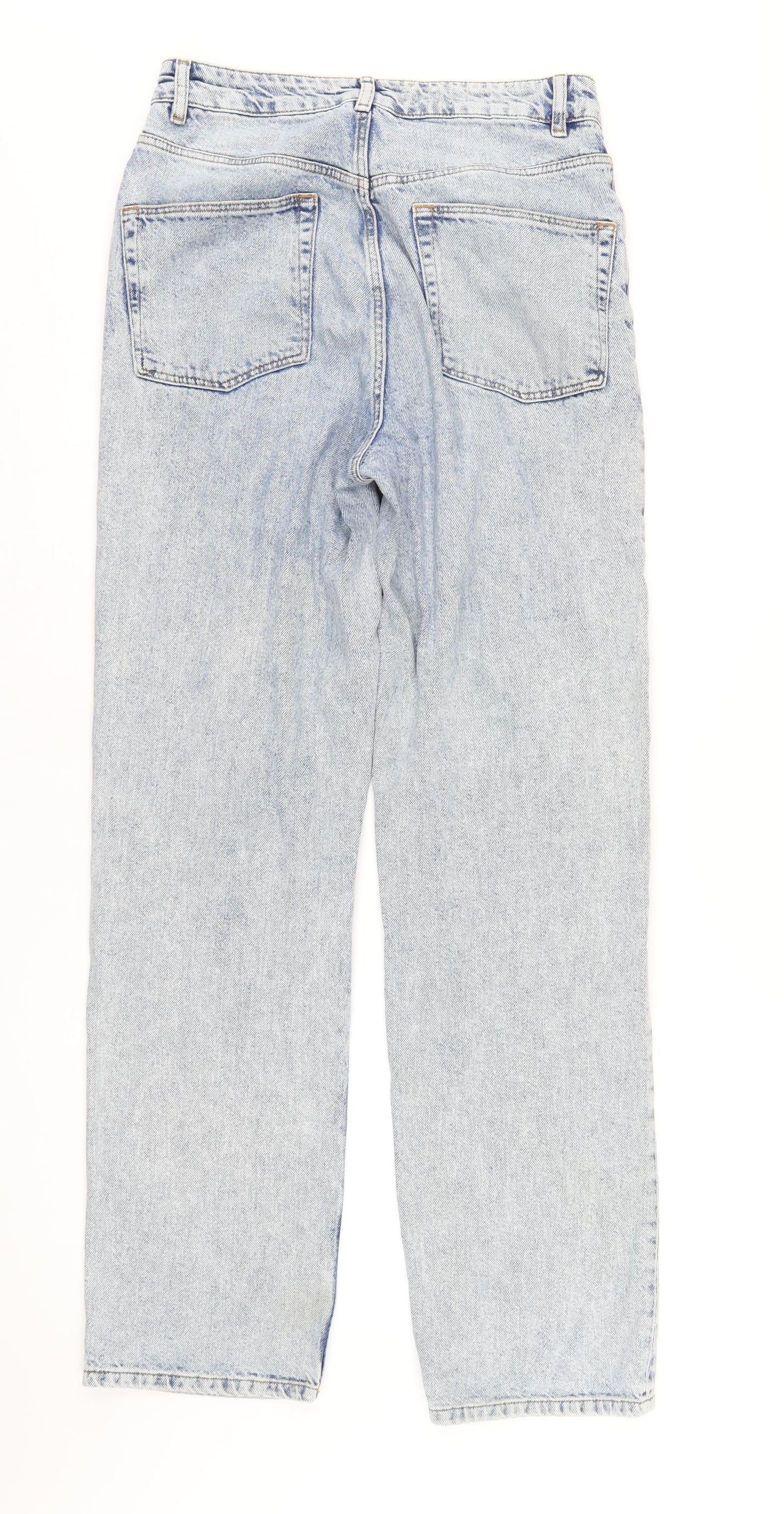 ASOS Womens Blue Cotton Straight Jeans Size 30 in L32 in Regular Zip