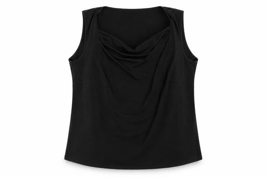 Womens UK Size M Ann Harvey Black Polyester Tank