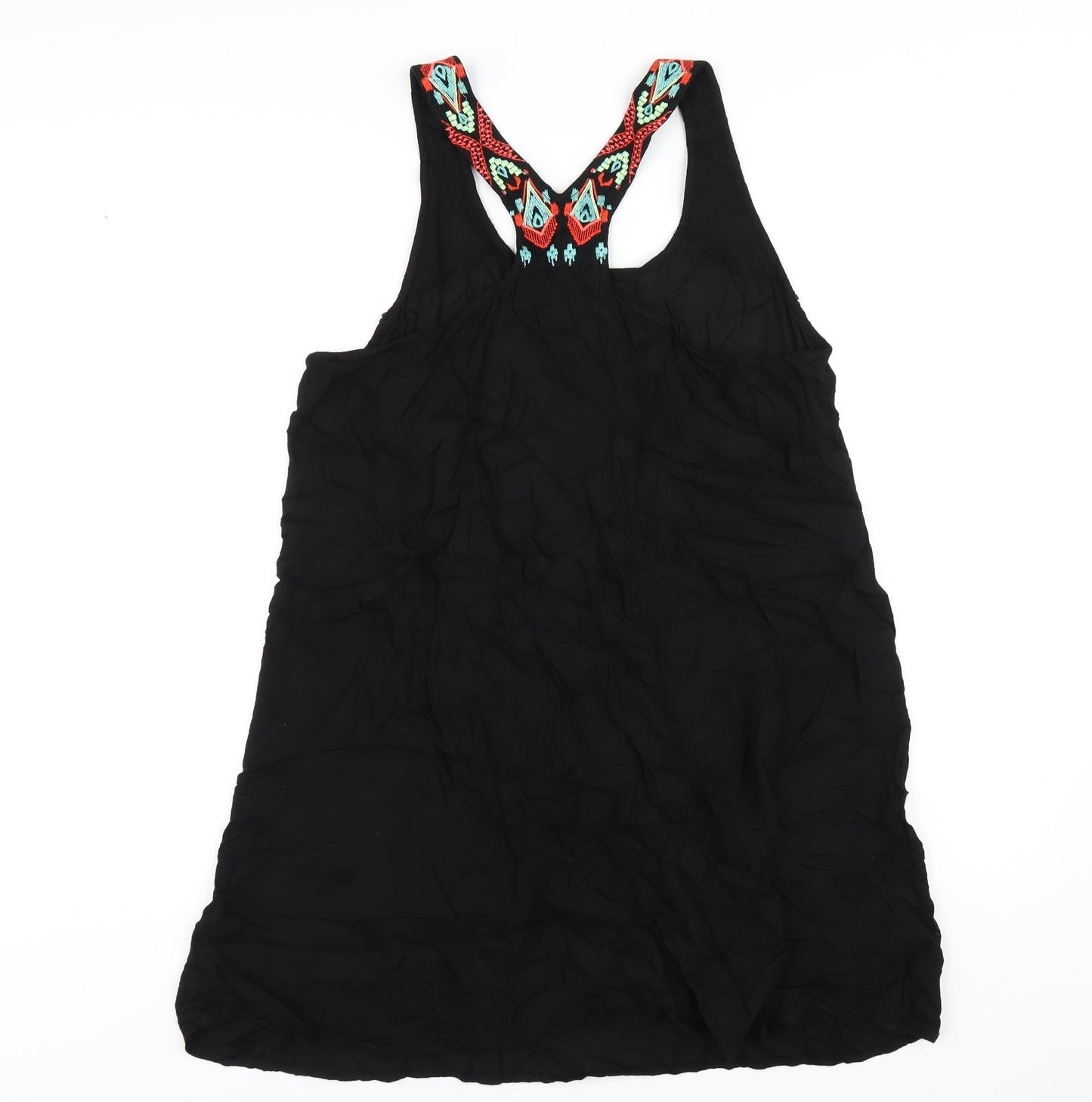 Riviera Womens Black Viscose Tank Dress Size M V-Neck Pullover